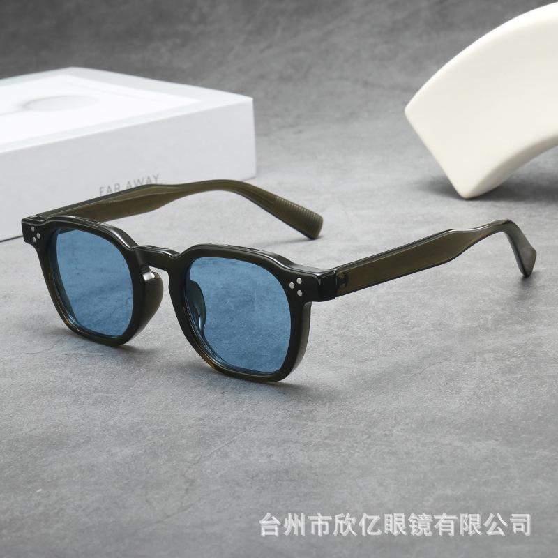New retro thick oval small frame high-end women's sunglasses, sun protection, ultraviolet men's sunglasses