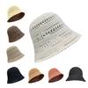Women Hat Breathable Hollow Pure Color Summer Basin Design Fisherman Hat Outdoor