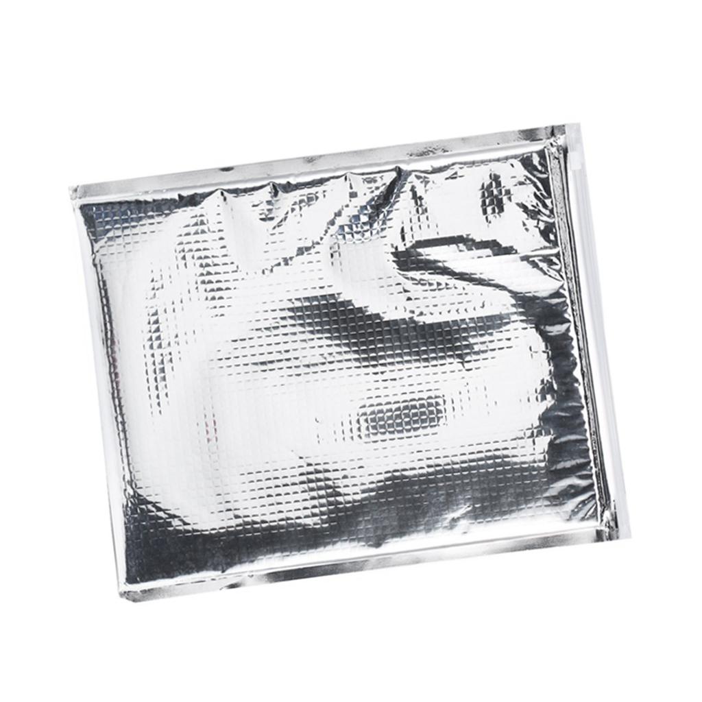 3 Typen 5er-Set Aluminiumfolie Isoliert Lebensmittelaufbewahrungstasche Thermokühltasche Silber