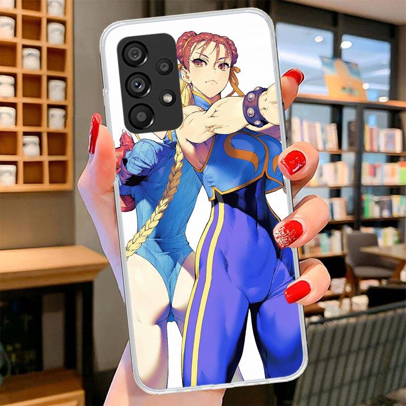 

ChunLi S-Street F-FighterS Phone Case For Samsung Galaxy A12 A22 A32 A52 A72 A02S Phone Case Note 20 Ultra 10 S10 Plus A51 A71 A Samsung A52S 5G