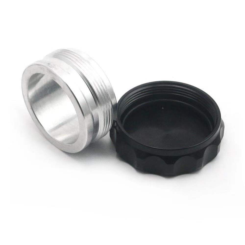 Car Aluminum Weldable Fuel Tank Filler Neck Set Universal Weld-on Fuel Water Inlet Pipe With Radiator Coolant Reservoir Caps 2 P