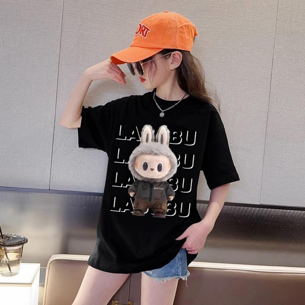 Children's T-shirt, neutral cartoon printed shirt, oversized short sleeved T-shirt