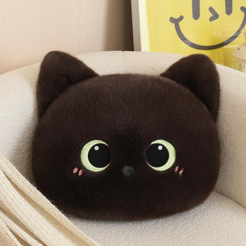 45cm Cute Cat Plush Pillow Stuffed Soft Calico Black Cat Throw Pillow Cushion Sofa Home Decoration Birthday Gift