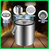 2L Large Capacity Ice Bucket Container Stainless Steel Ice Cube Bucket Double Wall Insulated Ice Bucket