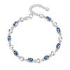Ocean Heart Couple's Silver Bracelet: Women's Korean Style, Ideal Gift for Girlfriend on Women's Day or Birthday