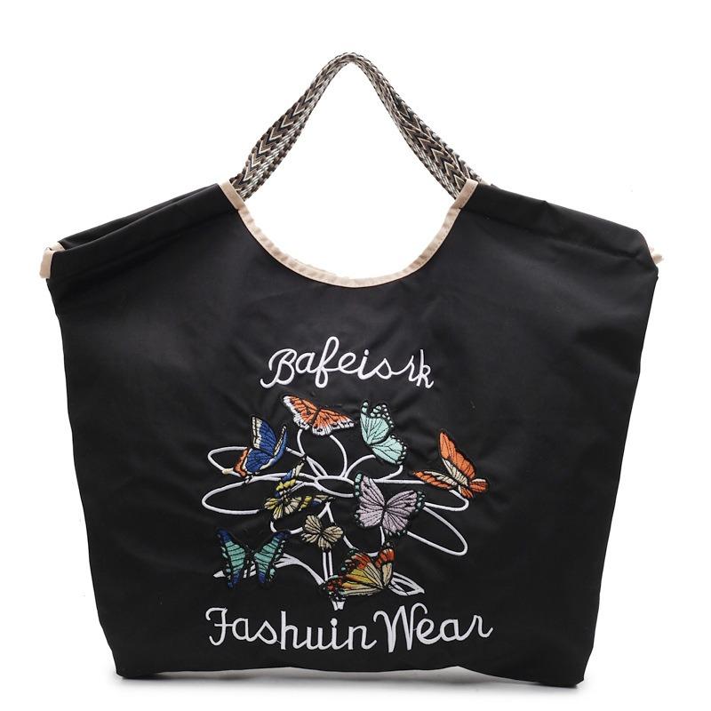 

Nylon large-capacity shopping bag, underarm bag, female new student commuting shoulder tote bag чорний