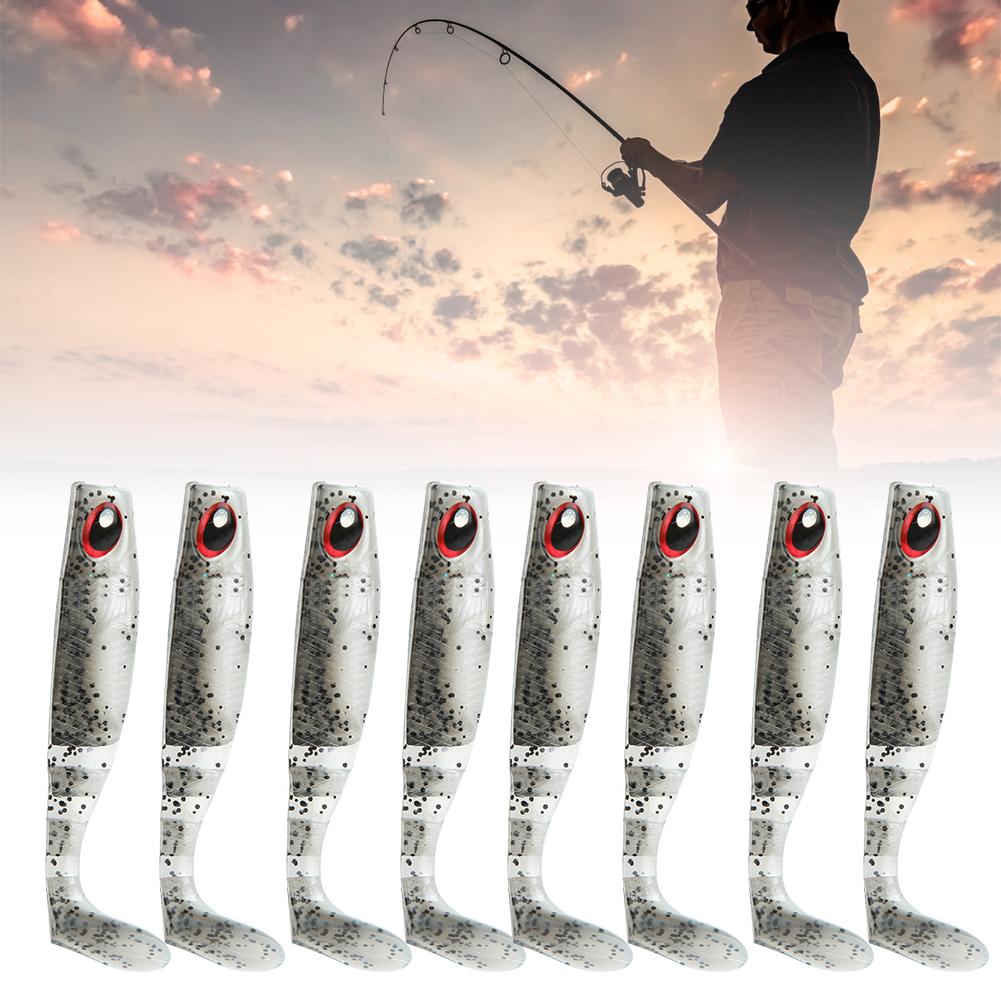 AR29 8 ks Měkká nástraha Červ 60 mm 2,5 g Rybářské nástrahy Dvoubarevný T-ocas Umělá TPR nástraha