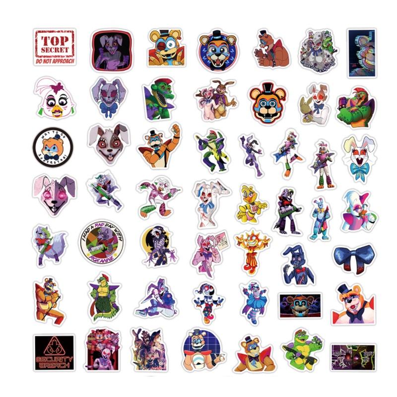 Nights Five 50pcs At Freddys Fnaf Security Breach Horror Games Decor Stickers