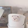 Cute Small Size Cotton Storage Basket Desktop Organizer Children Friendly Bedroom Storage