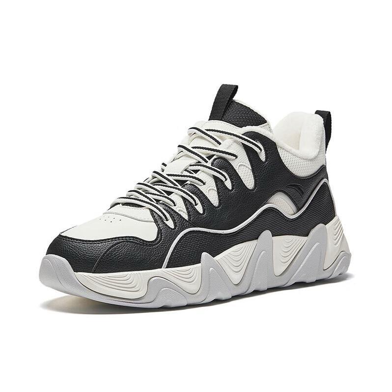 Anta Afterwave 1.0 Fleece Fashion Versatile Comfortable Non-Slip Wear-Resistant Warm Mid-Top Casual Shoes Men Casual Shoes 912448916-5