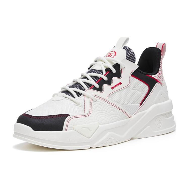 New Anta G6 Soup Anti Slip And Wear Resistant Lightweight Low Top Skateboard Shoes Men's White Black 112318084-5