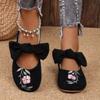 Fashion 2025 Hot Sale Ladies Shoes Shallow Women's Flats New Butterfly-knot Daily Plus Size Embroidered Light Soft Bottom Flat Low Heels