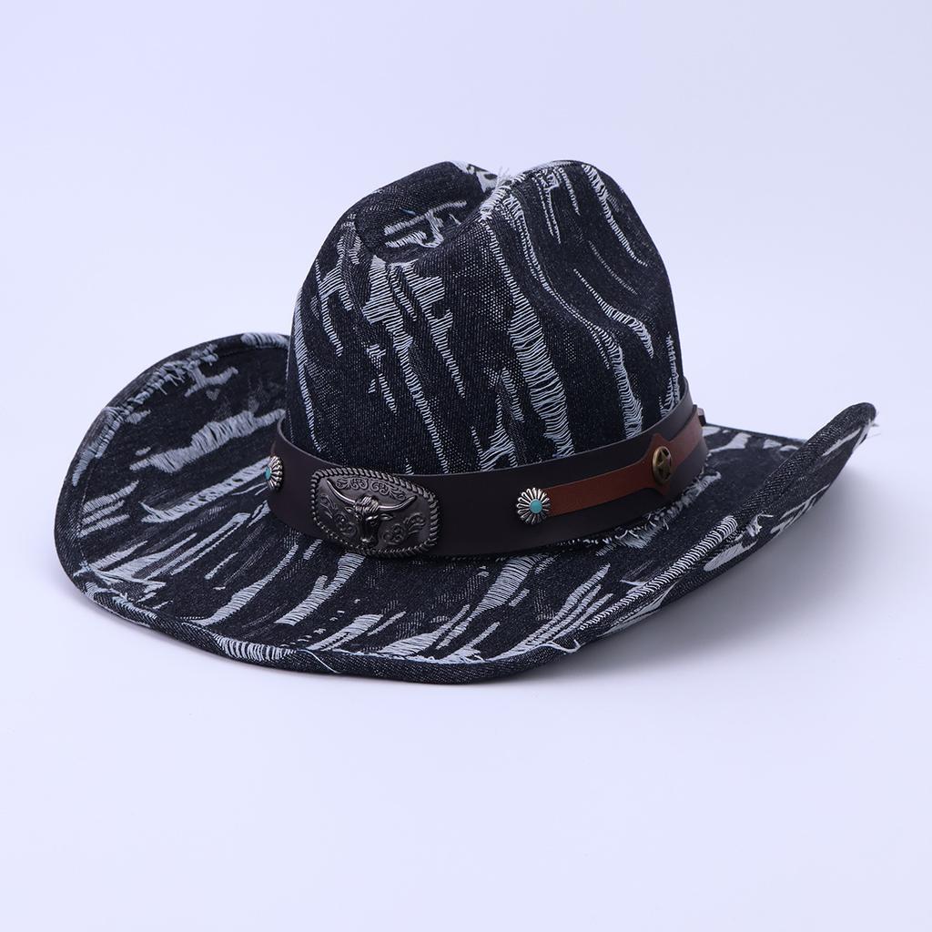 Amazon Cross-Border Explosion, European And American Retro Washed Holes, Western Cowboy Hats, Men'S And Women'S Fashion Casual Jazz Hats