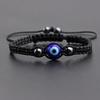 Devil's Eye Adjustable Woven Blue Bracelet with Glass Bead
