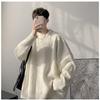 Men's Ribbed Knit Sweater Crew Neck Loose Casual Long Sleeve Jumper