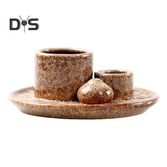 

Держатель для благовоний Palo Santo 4-в-1, керамический подсвечник с золоуловителем, лотосовая подставка, курильница для благовоний, для медитации и йоги разноцветный