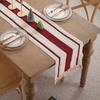 Table Runner Dark Red Stripes Table Decoration for Home Party Festival