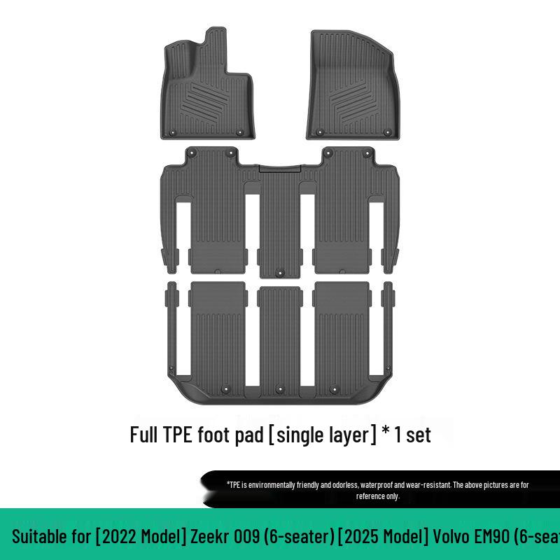Compatible Floor Mats for 2022-2024 Zeekr 009 & 2025 Volvo EM90 - All TPE Trunk and Floor Mats