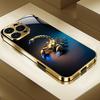 Golden Scorpion Blue Light for Iphone 17 Pro Max Cover Mobile Phones Glass Phone Case for iPhone 17 16 15 14 13 12 11pm Pro Plus