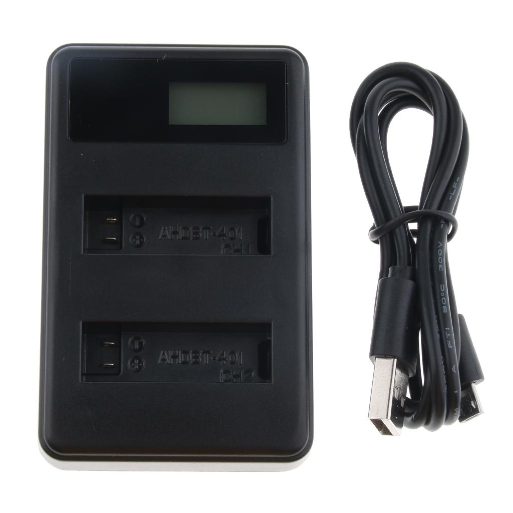 Buy Lcd Display Usb Dual Port Slot Battery Charger For Gopro Hero 4 Ahdbt401 At Affordable Prices Free Shipping Real Reviews With Photos Joom