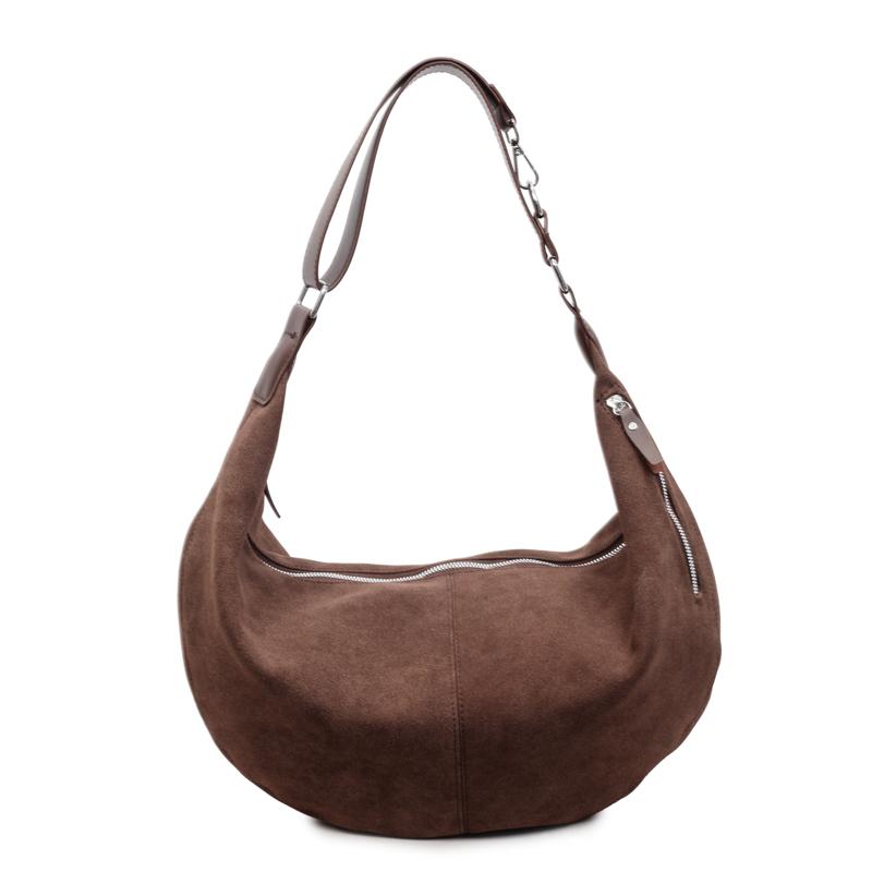 Faux Suede Shoulder Bag for Women, New Autumn/Winter 2026, Trendy, Retro, Large-capacity Single-shoulder Crossbody Bag