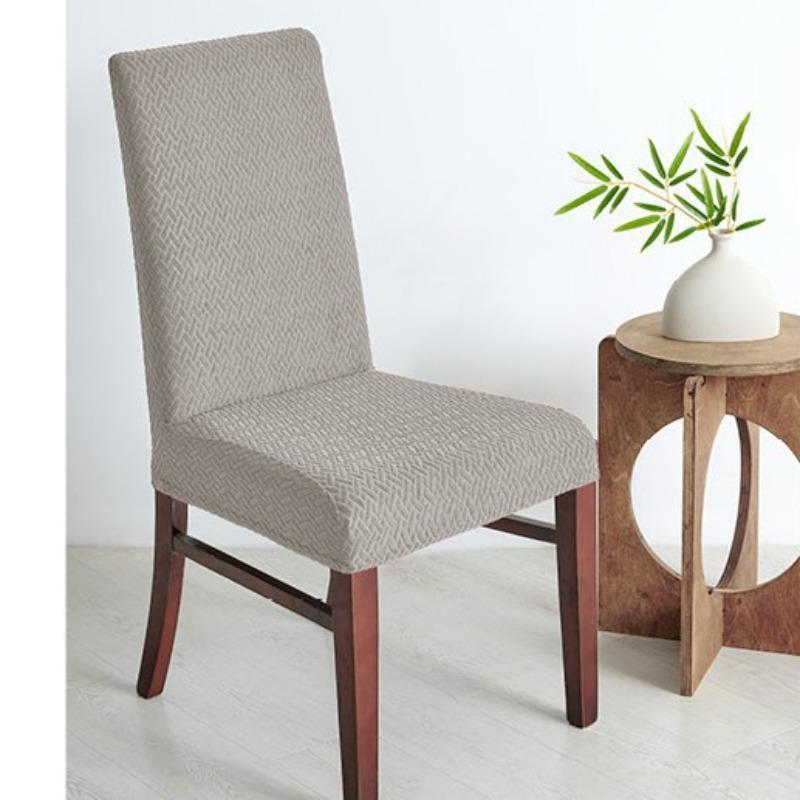 Thickened Waterproof Slanted Chair Cover Universal Home Dining Chair Cover Elastic One-piece Dining Table Chair Cover Backrest Cushion