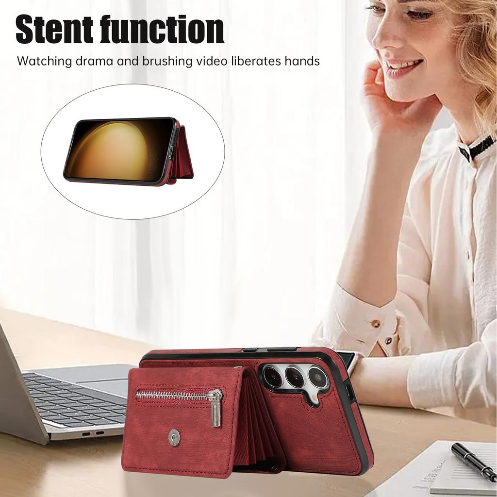Crossbody Cards Solt Wallet Leather Case For Samsung Galaxy S24 Ultra S21 S22 Plus S23 FE A14 A24 A34 A54 A15 A25 A52 A72 Cover