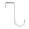 4Pcs Over The Door Hooks Stainless Steel Space Saving Multifunctional Door Hangers for Coat Hat Bag White