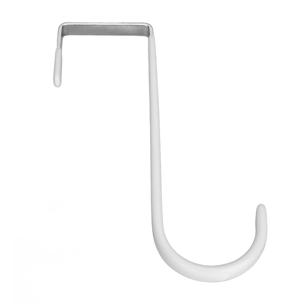 4Pcs Over The Door Hooks Stainless Steel Space Saving Multifunctional Door Hangers for Coat Hat Bag White