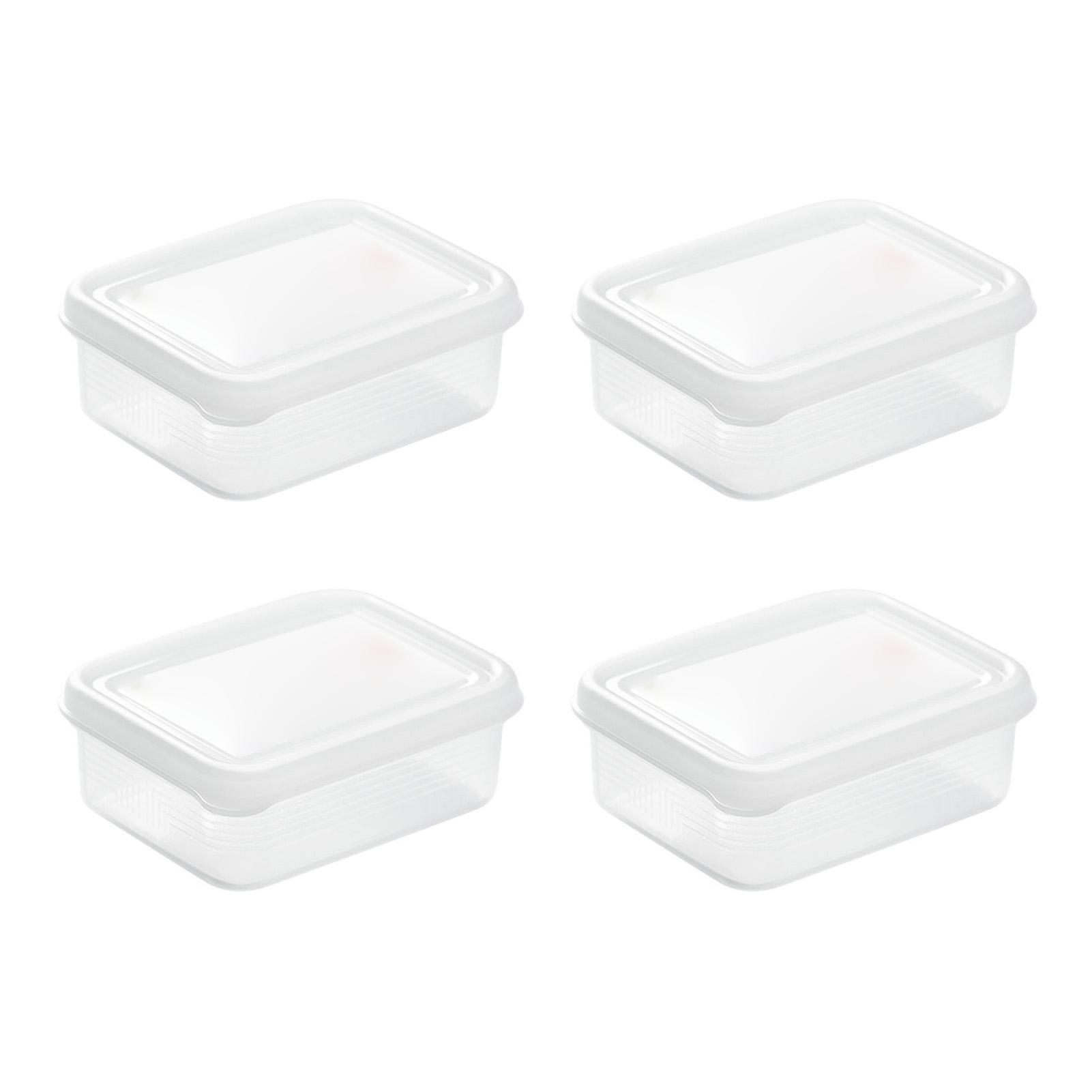

4pcs Frozen Meat Box Good Sealing Food Grade Refrigerator Storage Container Food Preservation Organizer Box