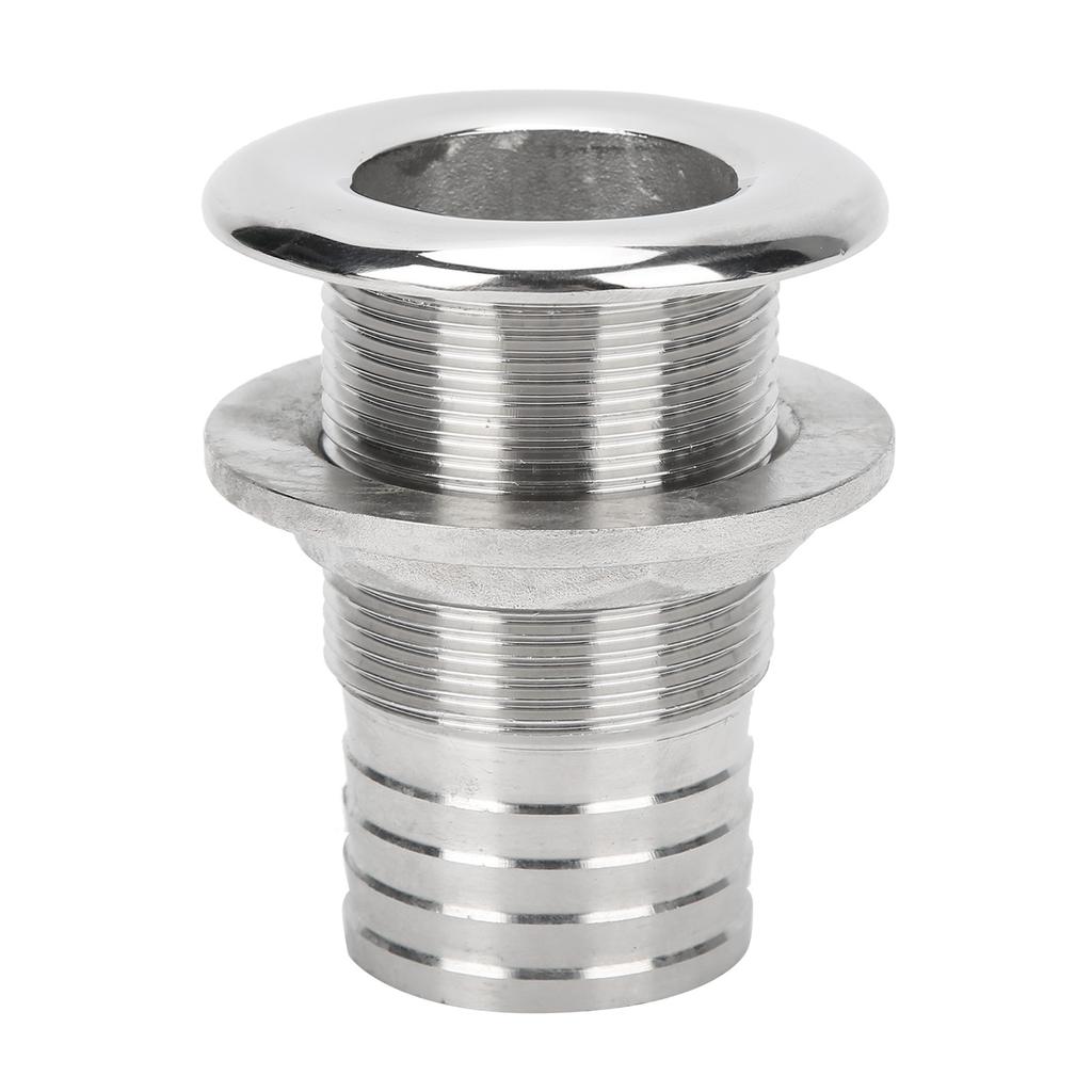 Wasserablassstopfen Durchgangsfitting Ablaufstutzen 316 Edelstahl für Marine Boot Yacht 1 1 2in Schlauch