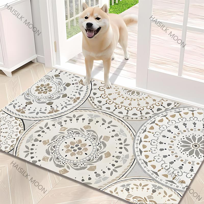 

1PC Mandrake Mandala Flower Pattern Carpet Rug for Living Rooms Bedroom Entrance Door, Kids Play Non-slip Mat Next Day Shipping 40x60cm