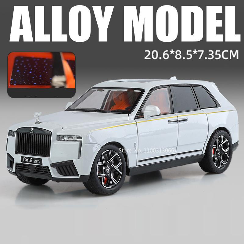 1:24 Rolls Royce Cullinan Spectre Cars Toys Models Alloy with Light Sound Miniature Car Wheel Steering Vehicles Model Ornament