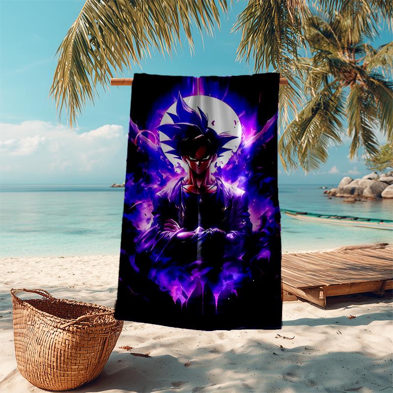 Ultra-Soft Beach Towel with Dragon Ball Theme,Ideal for Pool - Camping, Diving - Perfect Travel Essential, Vibrant Beach Towel.