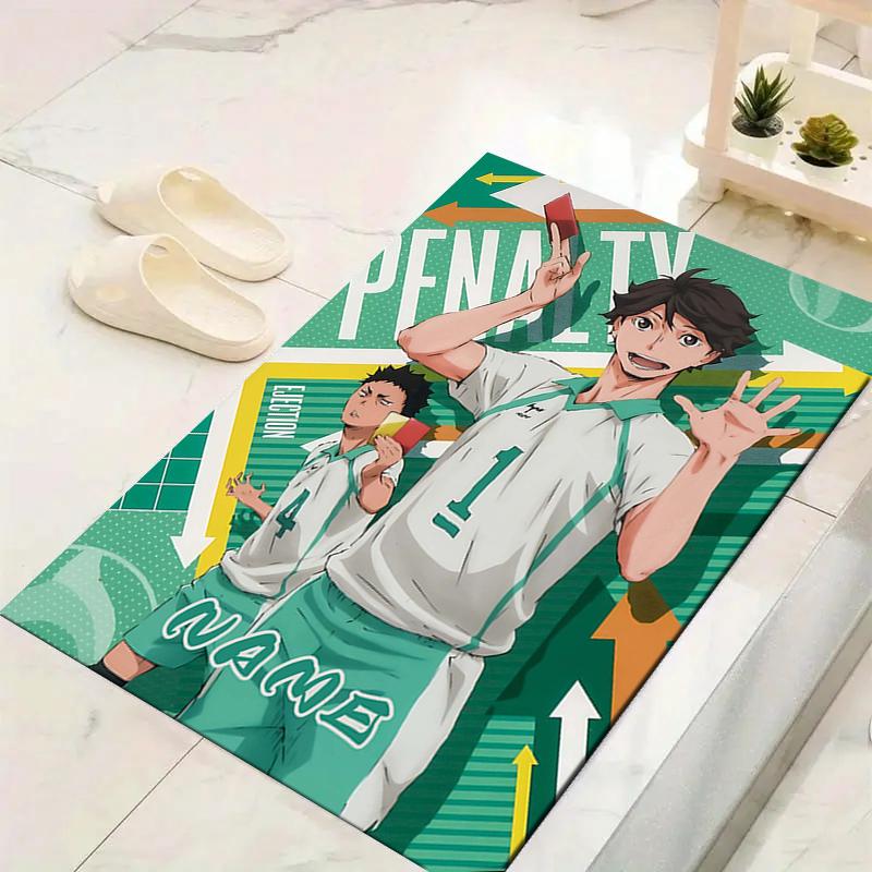 Custom 1Pc Haikyuu Team Spirit Rug Office Carpet Indoor Outdoor Entrance Doormat Nonslip Soft And Comfortable Living Room D49154
