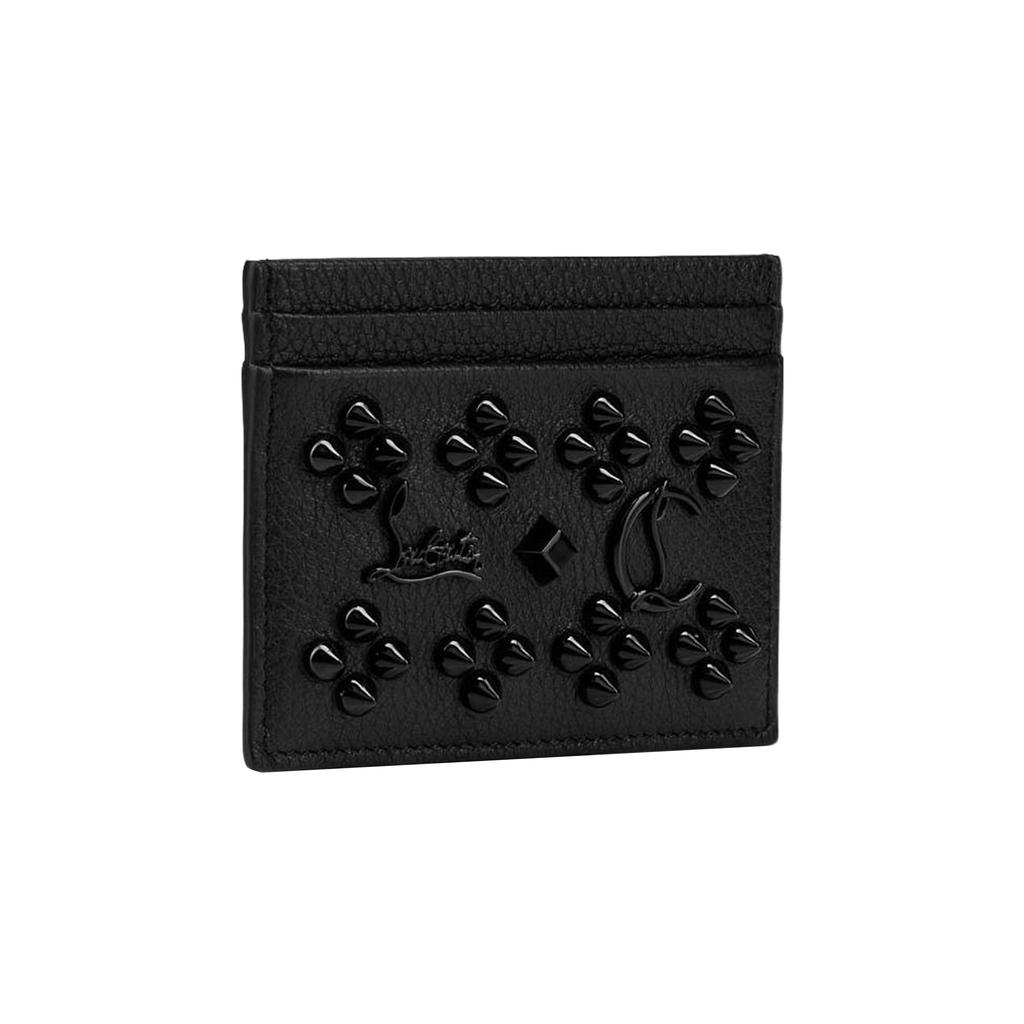 Cl Platin Kios Logo Integrierter Kartenschlitz Kalbsleder Kartenhalter Damen Kartenhalter Schwarz 3175225B253