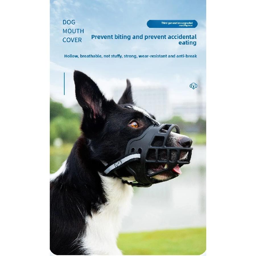 Reflective Dog Muzzle 3rd Gen Adjustable Anti-Bite Anti-Bark Anti-Eating for Small Medium Large Dogs Pet Supplies