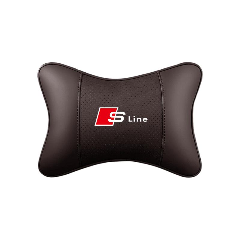 2026 Hot Car Leather Seat Headrest Neck Pillow Head Cushion Tire Valve For Audi A7 A3 A4 A6 A5 Q5 A1 Q7 Q3 Q4 TT SQ5 RSQ3 RSQ8 S3 S4 RS5