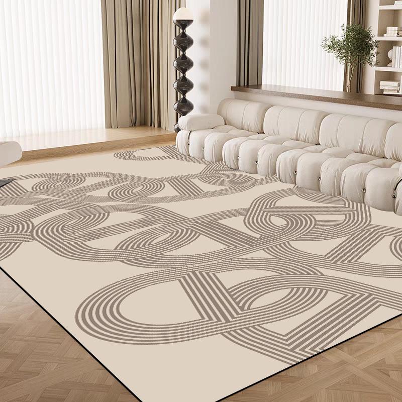 Modern Abstract Beige Gray Carpet for Living Room Large Area Luxury Rug Non-slip Bedroom Decorate Rugs Washable Coffee Table Mat