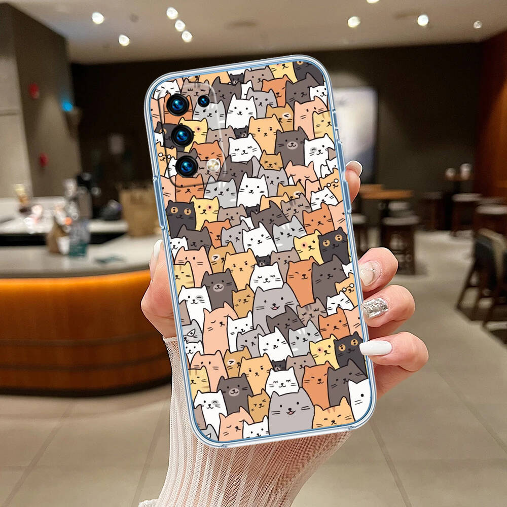 Cat Cartoon Case for Motorola G10 G20 G04 E30 E40 E22 E20 E13 E15 G22 G23 G05 G75 G35 G55 E22S E7 G6 G7 G8 G9 Plus Power Play