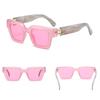 Fashion Square Women Sunglasses Candy Color Clear Gradient Eyewear Men Punk Large Frame Sun Glasses