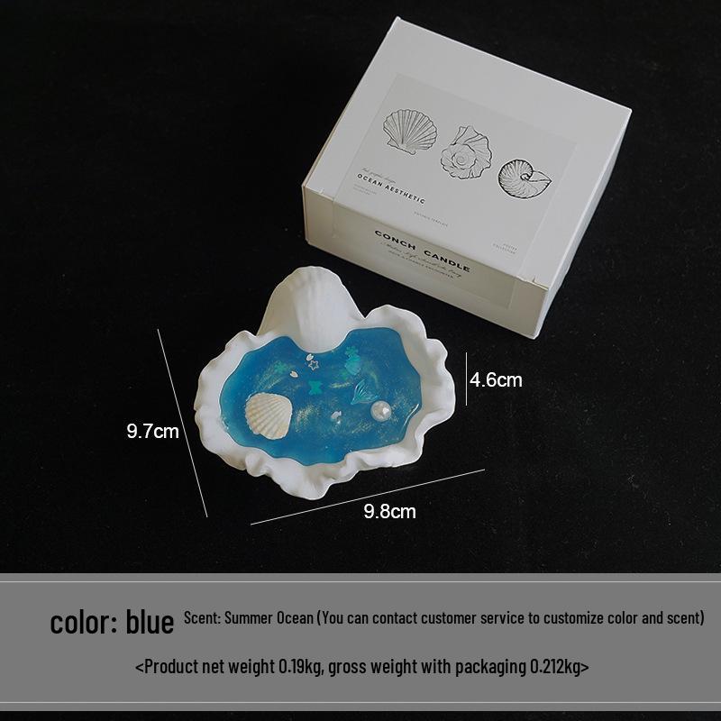 Shell-Shaped Aromatherapy Candle: Handmade Jelly Wax Scented Souvenir Ornament