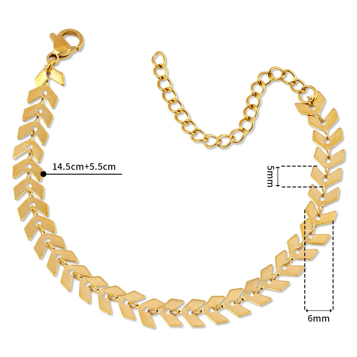 

Цепь из нержавеющей стали для самолетов, Листовая цепь Ручная цепь, Цепь с золотым покрытием с сохранением цвета Аксессуары для бижутерии своими руками Браслет Женский 18K