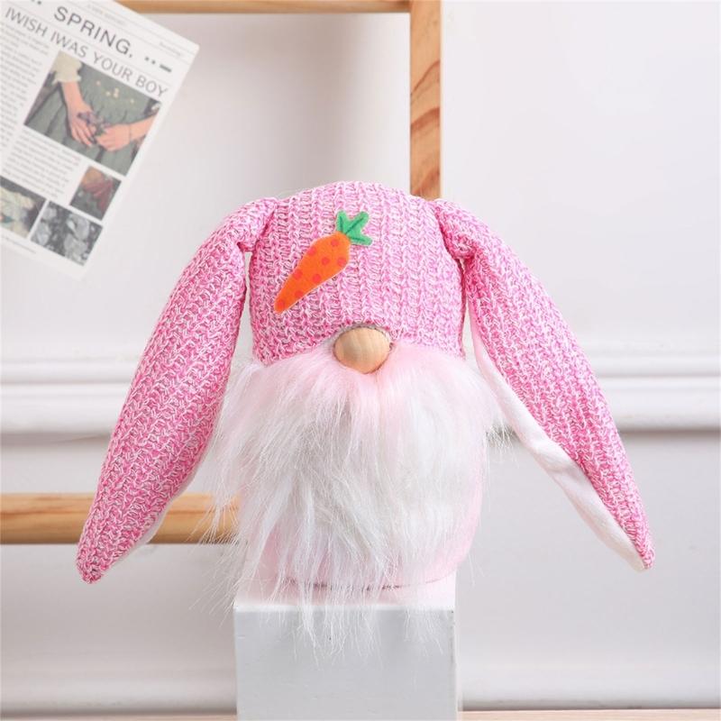 Easter Gnome Rabbit Doll Reusable Spring Ornaments for Festive Decor Faceless Doll Kids Gift