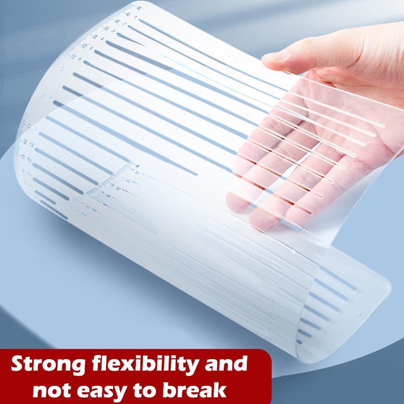 Transparent Calligraphy Stencil And Ruler Template Writing Straight Line Clear
