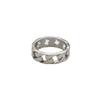 Fashion Titanium Steel Cuban Chain Ring Couple Titanium Steel Ring Hip Hop Trend Hollow Ring