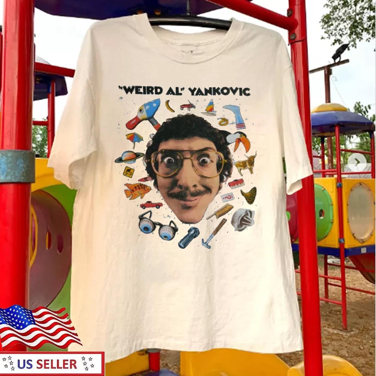 WEIRD AL YANKOVIC 1985 white T-shirt All sizes 1F2579 XXXXL