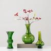 Glass Vase Transparent Green Glass Bottles Geometry Hydroponics Terrarium Home Decoration Accessories Flower Vase
