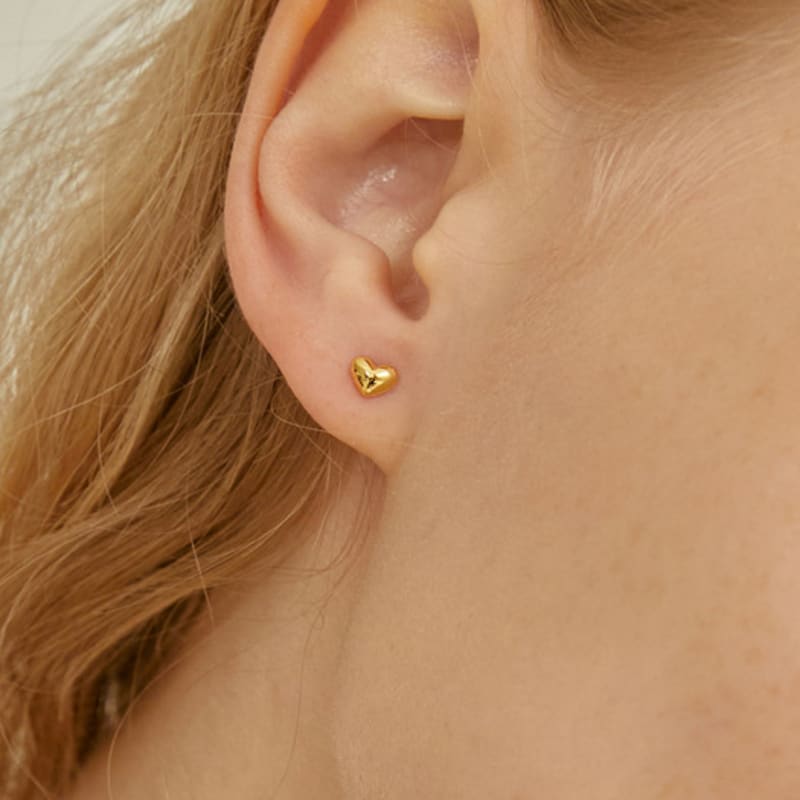 LUNNE Silver Plump Heart Piercing #LSE11