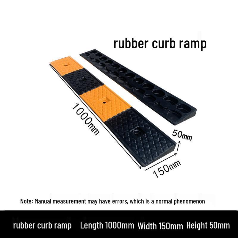 Rubber Curb Ramp Vehicle Access Pad in Various Styles and Sizes